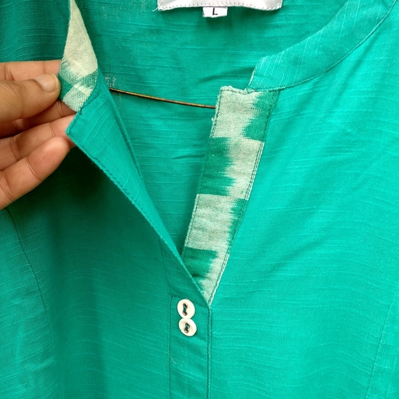 L Turquoise Kurta - Picture 6 of 12